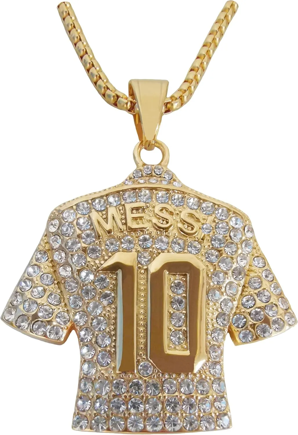 18K gold-plated | Silvery-plated Argentina 10 Soccer Jersey Number 10 Necklace | No.10 Football Star Necklace | Soccer Player Miami 10 Pendant Hip Hop Necklace for Men Women 24????