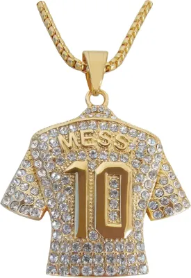 18K gold-plated | Silvery-plated Argentina 10 Soccer Jersey Number 10 Necklace | No.10 Football Star Necklace | Soccer Player Miami 10 Pendant Hip Hop Necklace for Men Women 24????