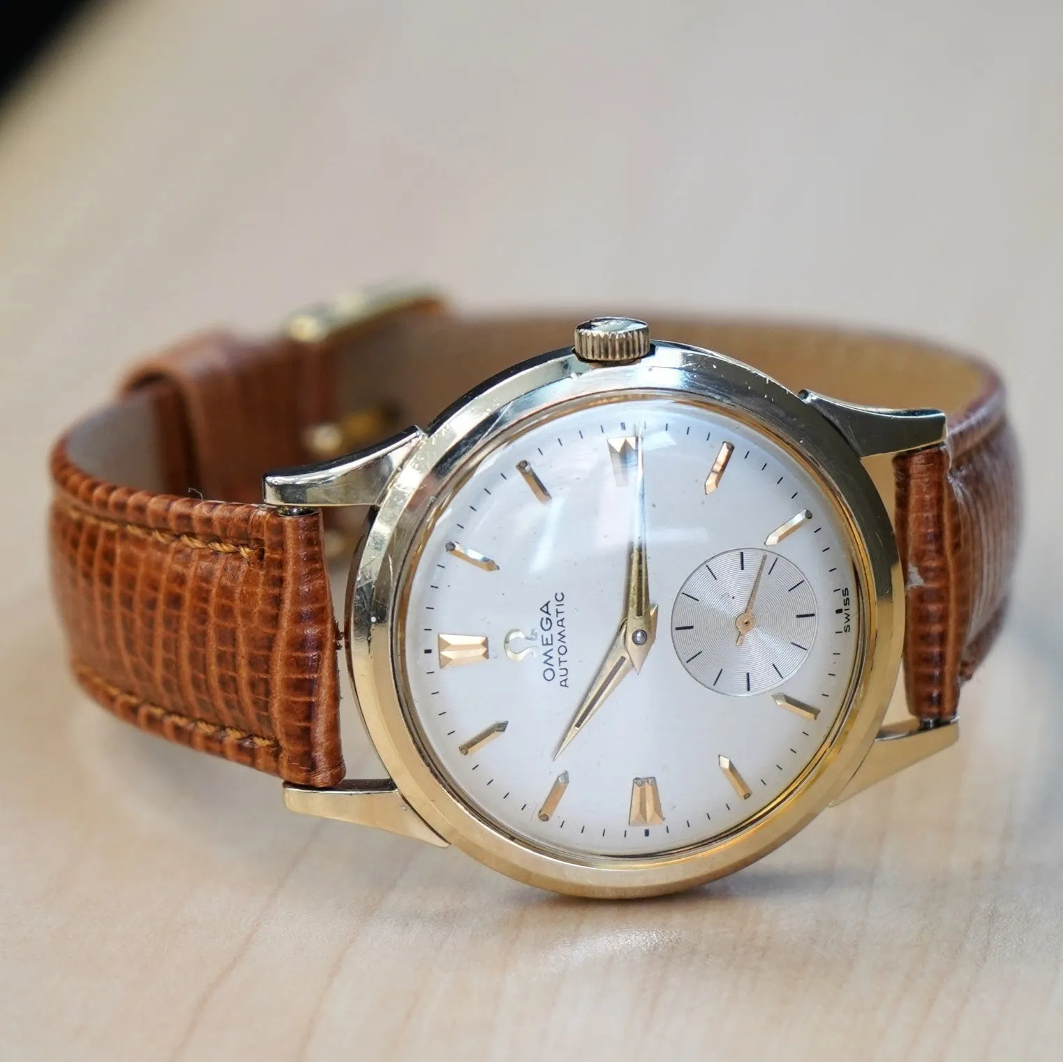 1956 OMEGA Automatic Watch Ref. FX6282 Cal. 490 17 Jewels Swiss Wristwatch