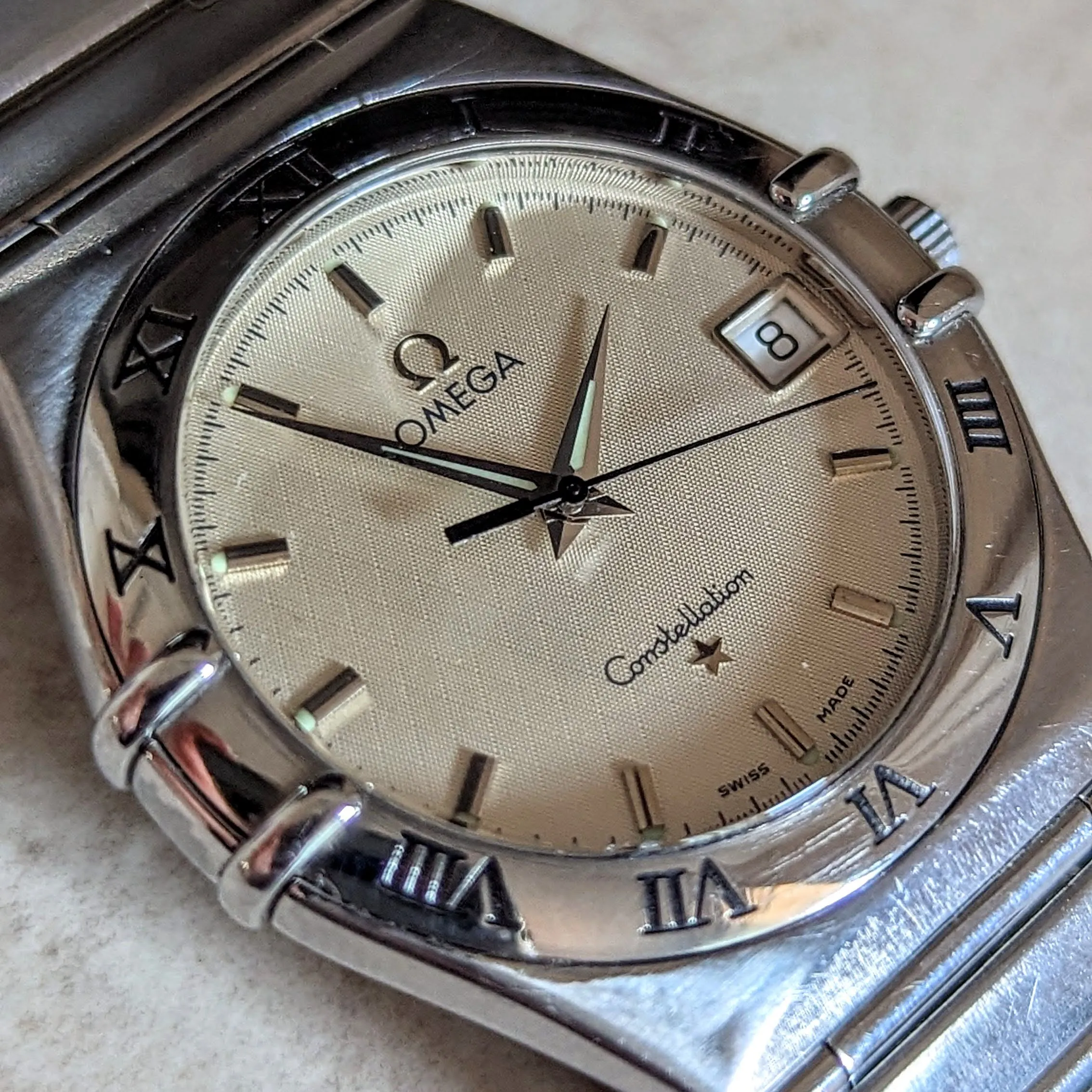 1998 OMEGA Constellation Wristwatch Ref. 396.1201 Date Indicator Watch