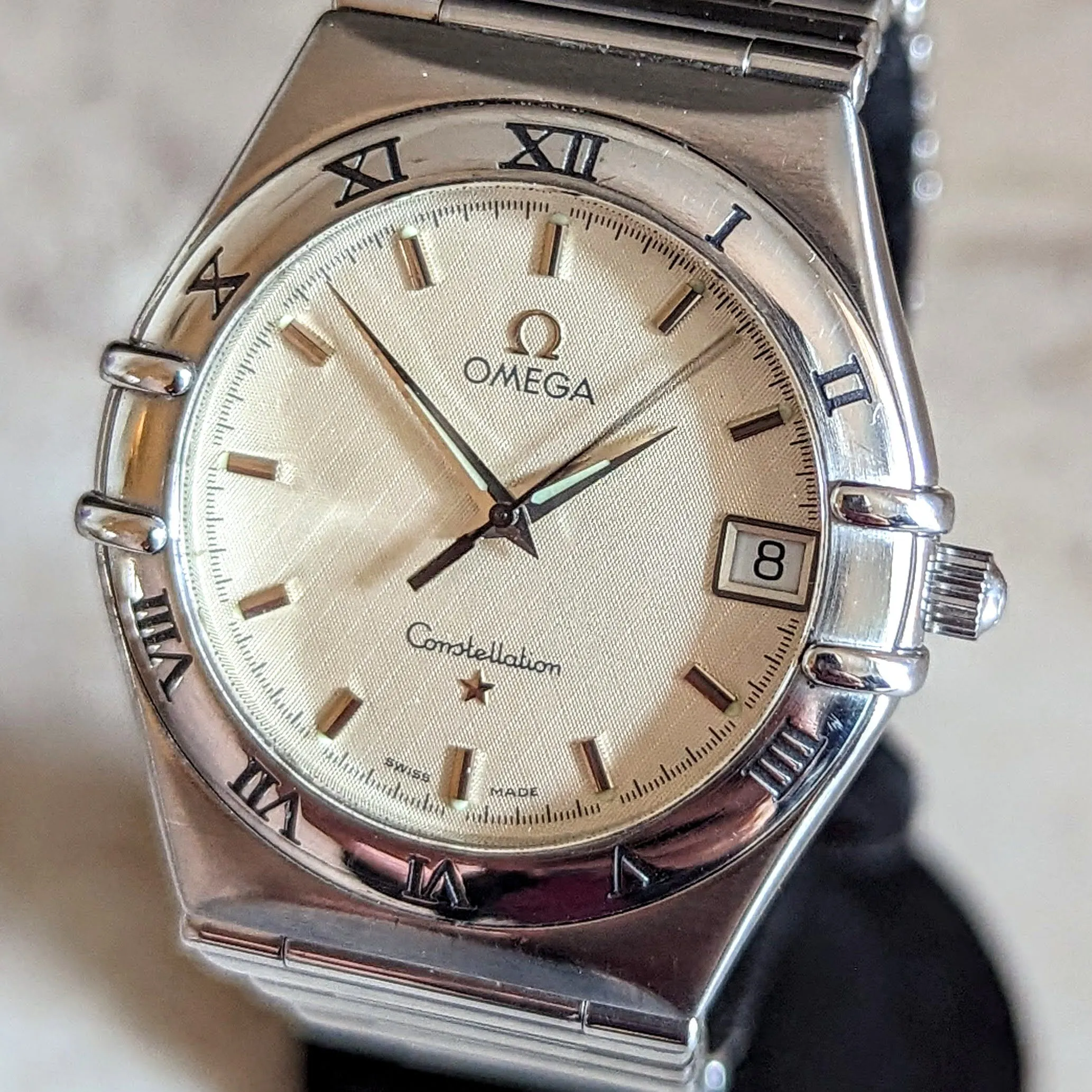 1998 OMEGA Constellation Wristwatch Ref. 396.1201 Date Indicator Watch