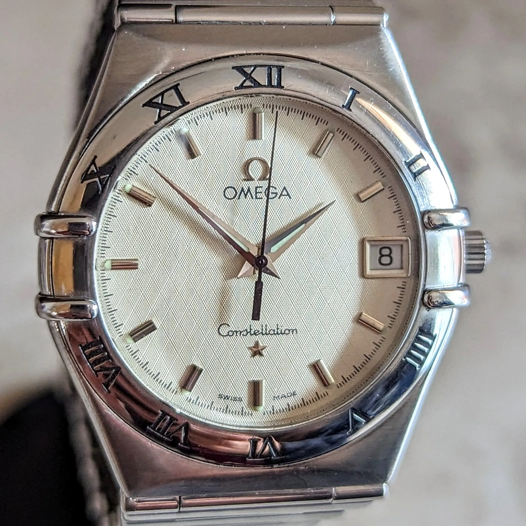 1998 OMEGA Constellation Wristwatch Ref. 396.1201 Date Indicator Watch
