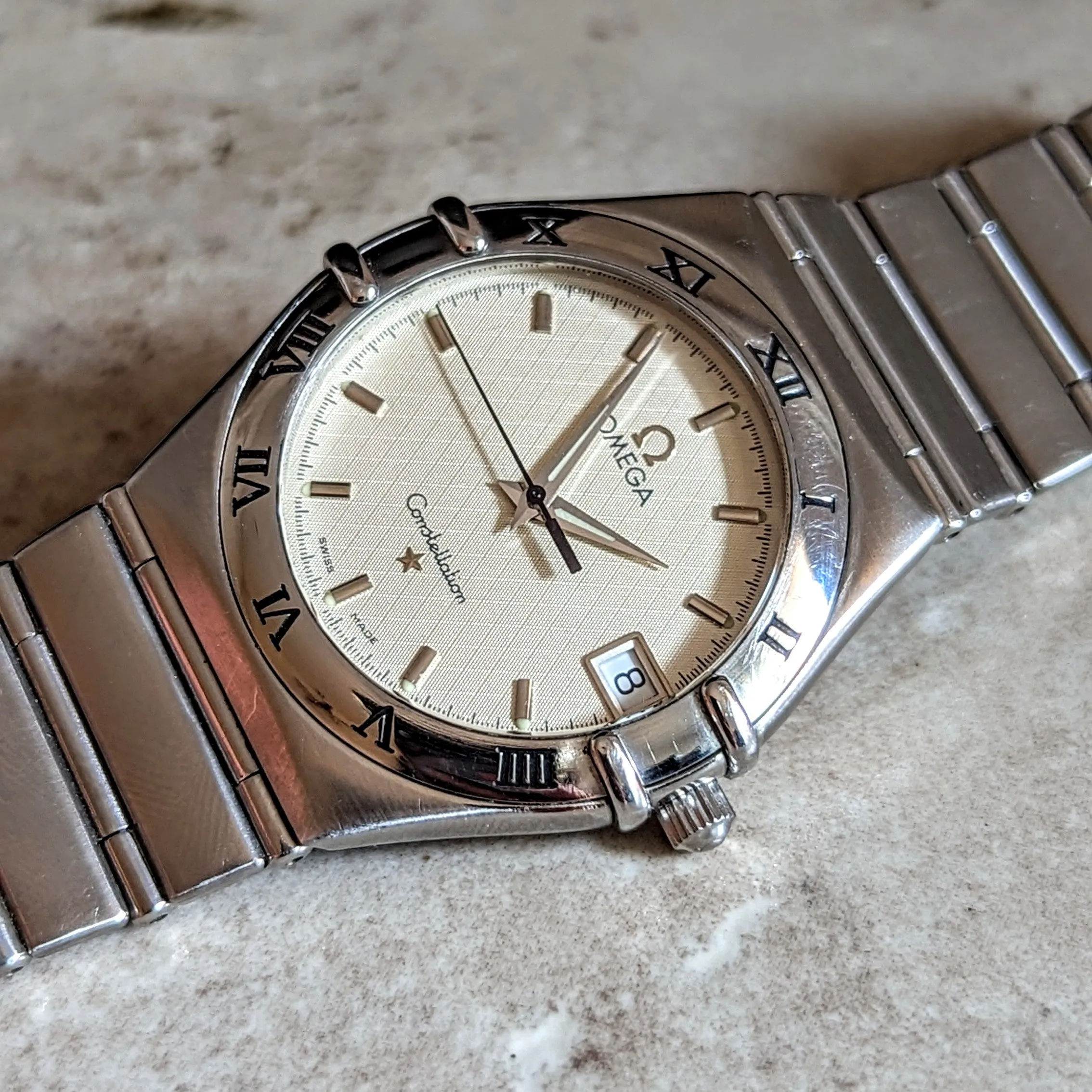 1998 OMEGA Constellation Wristwatch Ref. 396.1201 Date Indicator Watch