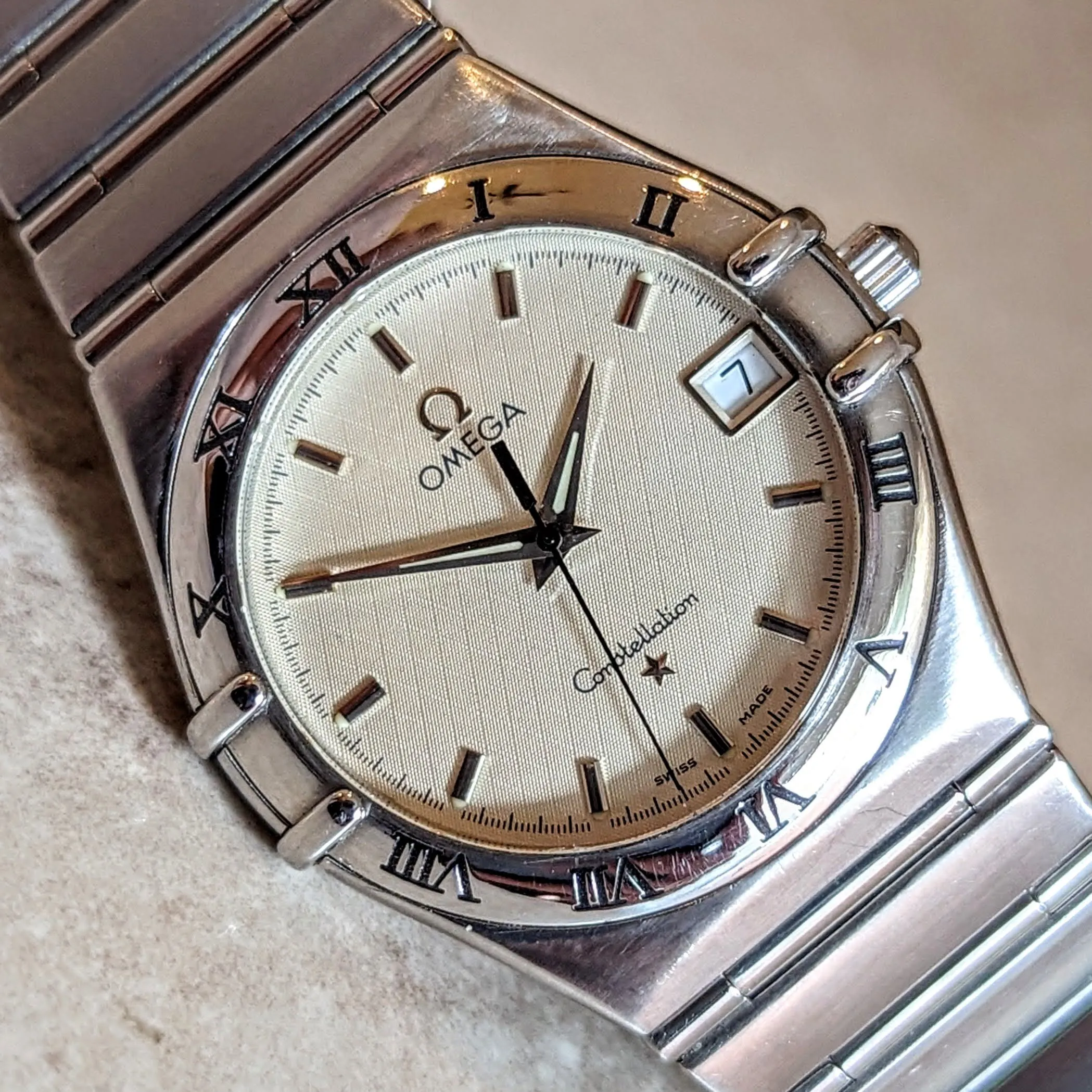 1998 OMEGA Constellation Wristwatch Ref. 396.1201 Date Indicator Watch