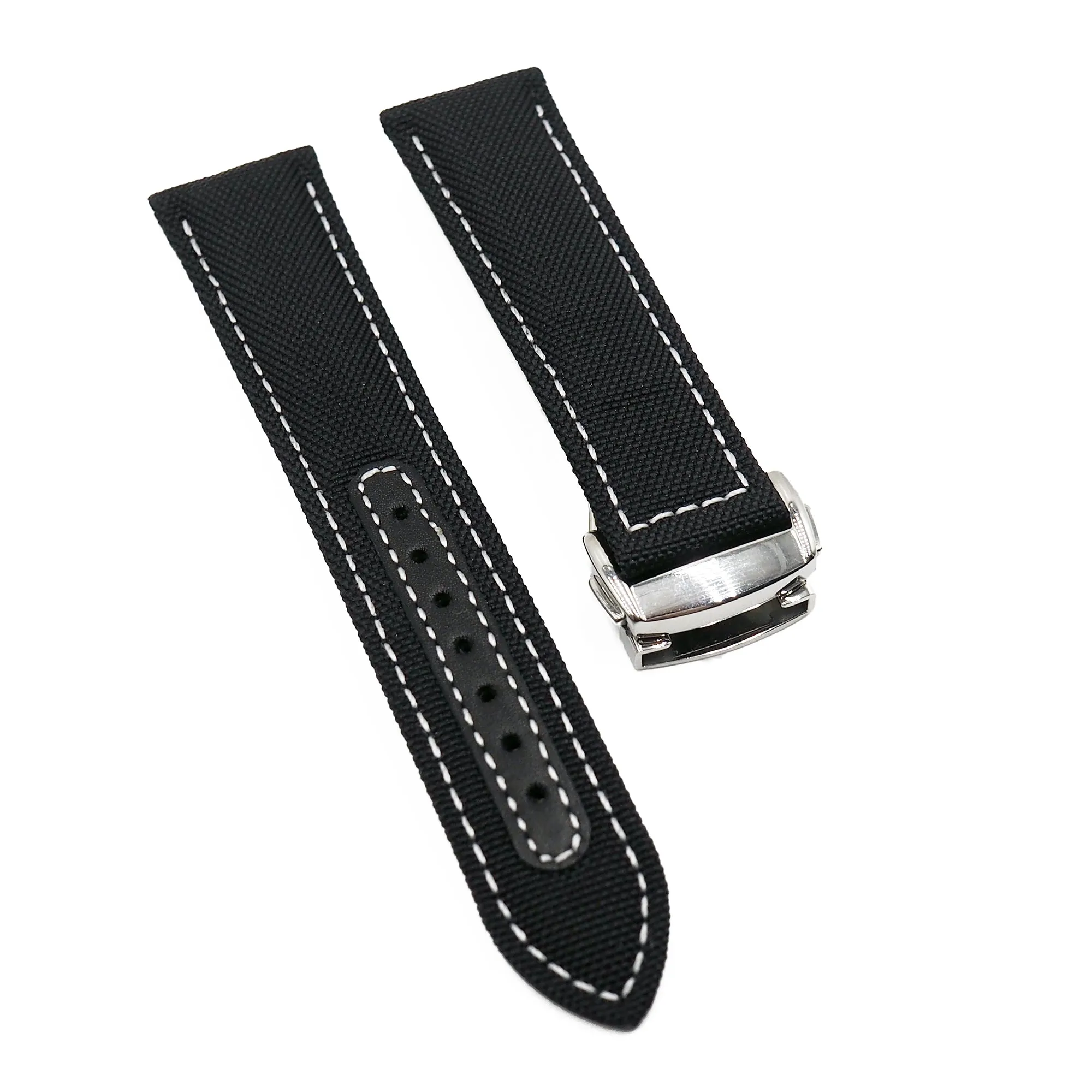 19mm, 20mm Black Nylon Watch Strap For Omega