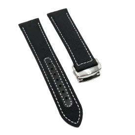 19mm, 20mm Black Nylon Watch Strap For Omega
