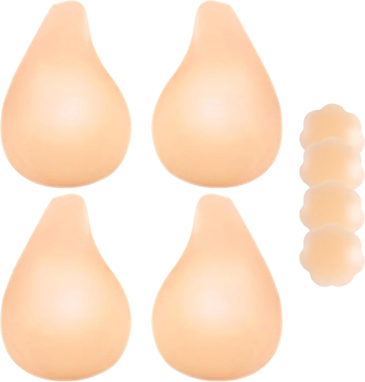2025 Push Up Sticky Bra for Women, Reusable Invisible Silicone Adhesive Bra for Backless Strapless Dress, with Nipple Covers