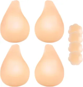 2025 Push Up Sticky Bra for Women, Reusable Invisible Silicone Adhesive Bra for Backless Strapless Dress, with Nipple Covers