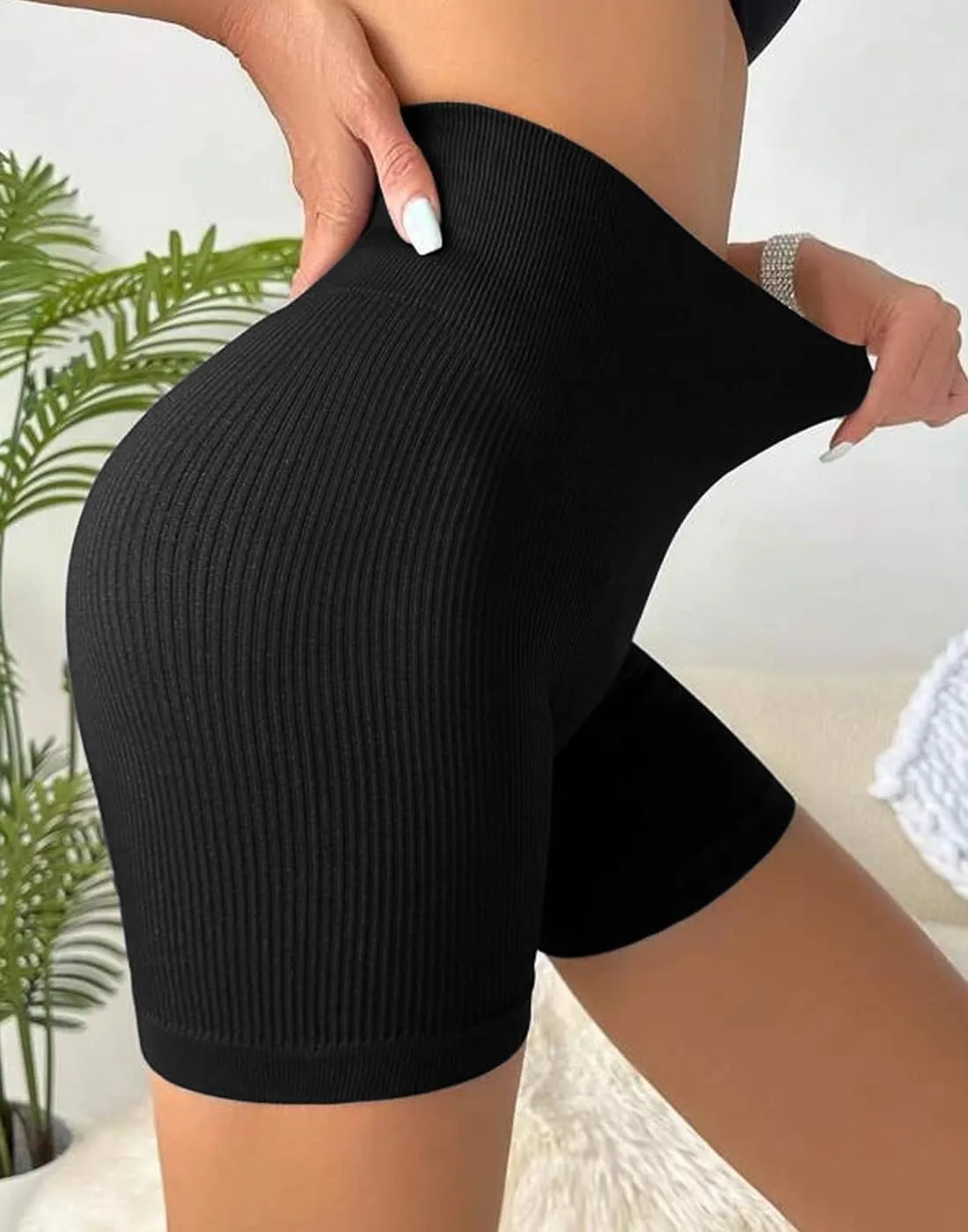 3 Piece Tie Dye Ribbed Workout Shorts for Women Seamless Gym Athletic Yoga High Waist Shorts