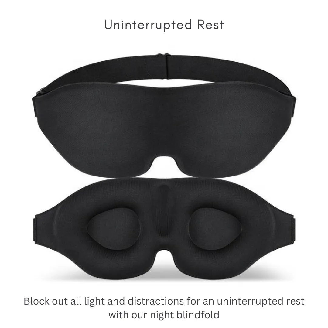 3D Sleeping Eye Mask & Cooling Ice Globes Facial Massager Tool Pack