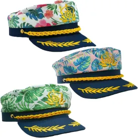 3Pcs Embroidered Captain Hats Adult Yacht Sailor Hats Nautical Party Dress Up Hat for Men Women Navy Costume Accessory