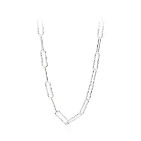 925 Silver Sparkling Necklace Vintage Temperament Clavicle Chain Twin Necklace