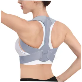 Adjustable Brace Posture Straightener Posture Hunchback Shoulder Belt Grey for Women Ladies and Females