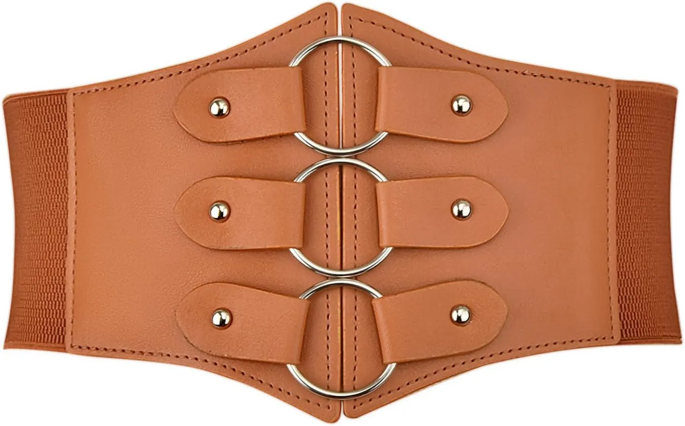 ALAIX Women's Corset Belt Extra Wide Stretchy Belts Elastic Waspie Waist Belts for Cosplay Halloween Costume Belts for Women