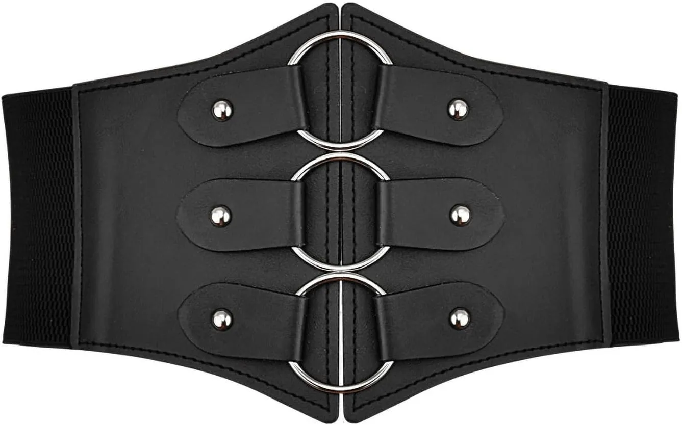 ALAIX Women's Corset Belt Extra Wide Stretchy Belts Elastic Waspie Waist Belts for Cosplay Halloween Costume Belts for Women
