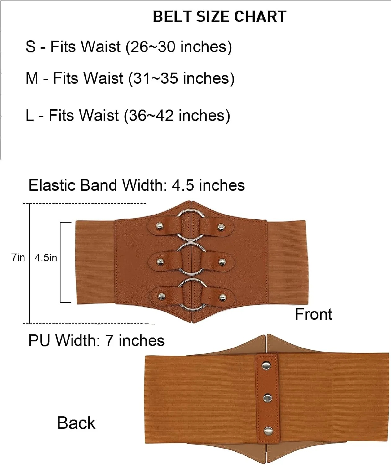 ALAIX Women's Corset Belt Extra Wide Stretchy Belts Elastic Waspie Waist Belts for Cosplay Halloween Costume Belts for Women