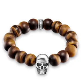 Bracelet "Power Bracelet Brown Skull"