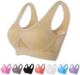 Breathable Cool Liftup Air Bra, 2024 New Sports Bra Large Size Air Bra, Comfortable Mesh Sports Bra for Women