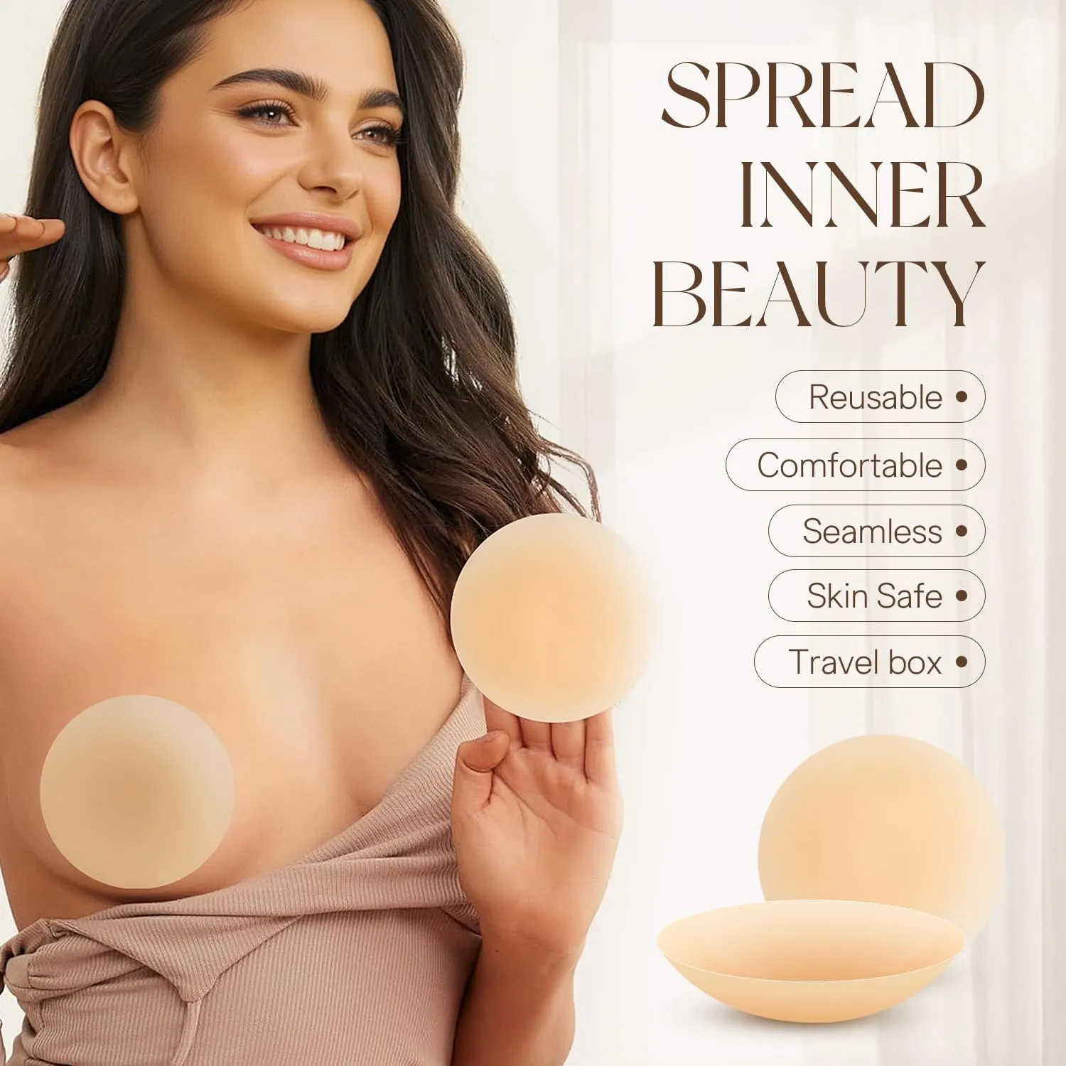 Cakes Body Nipple Covers,Silicone Nipple Covers Reusabl,Waterproof No Show Cakes Body Nipple Cover,Cakes Bra