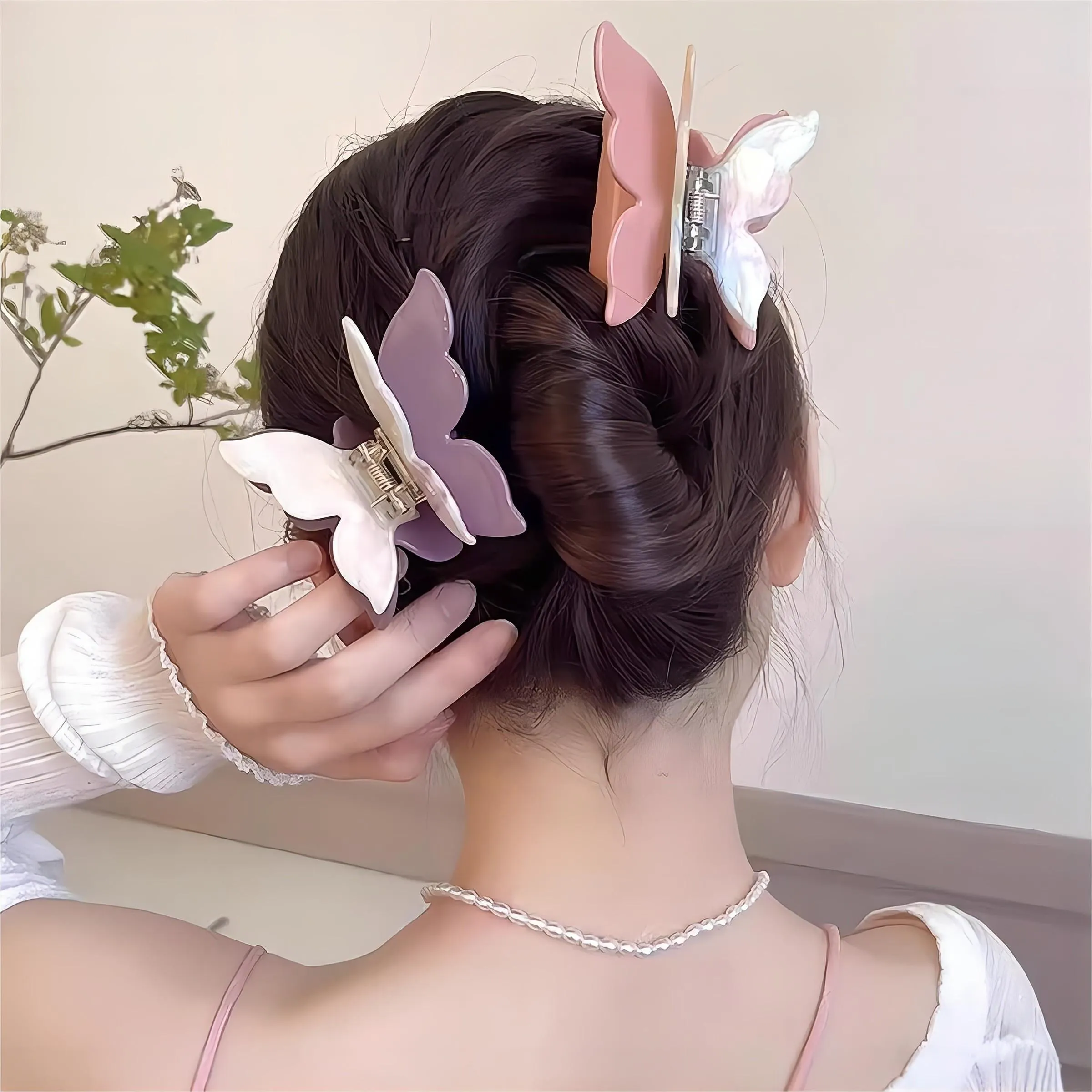 Colorful Butterfly Chignon Claw Clip Hair Clip