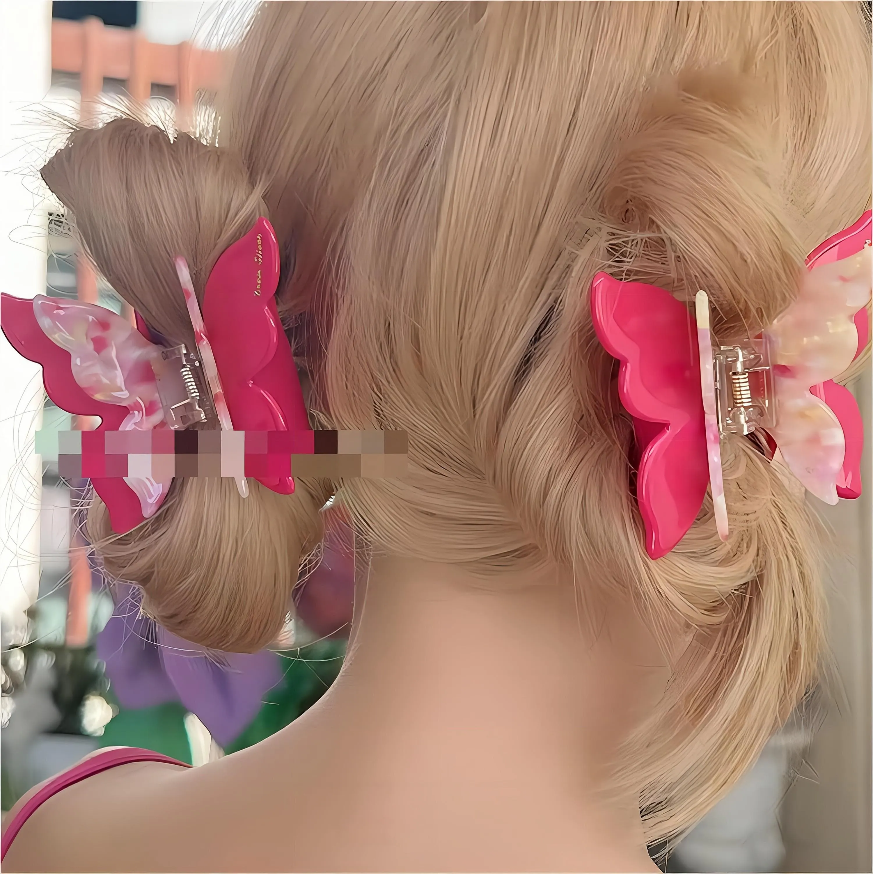 Colorful Butterfly Chignon Claw Clip Hair Clip
