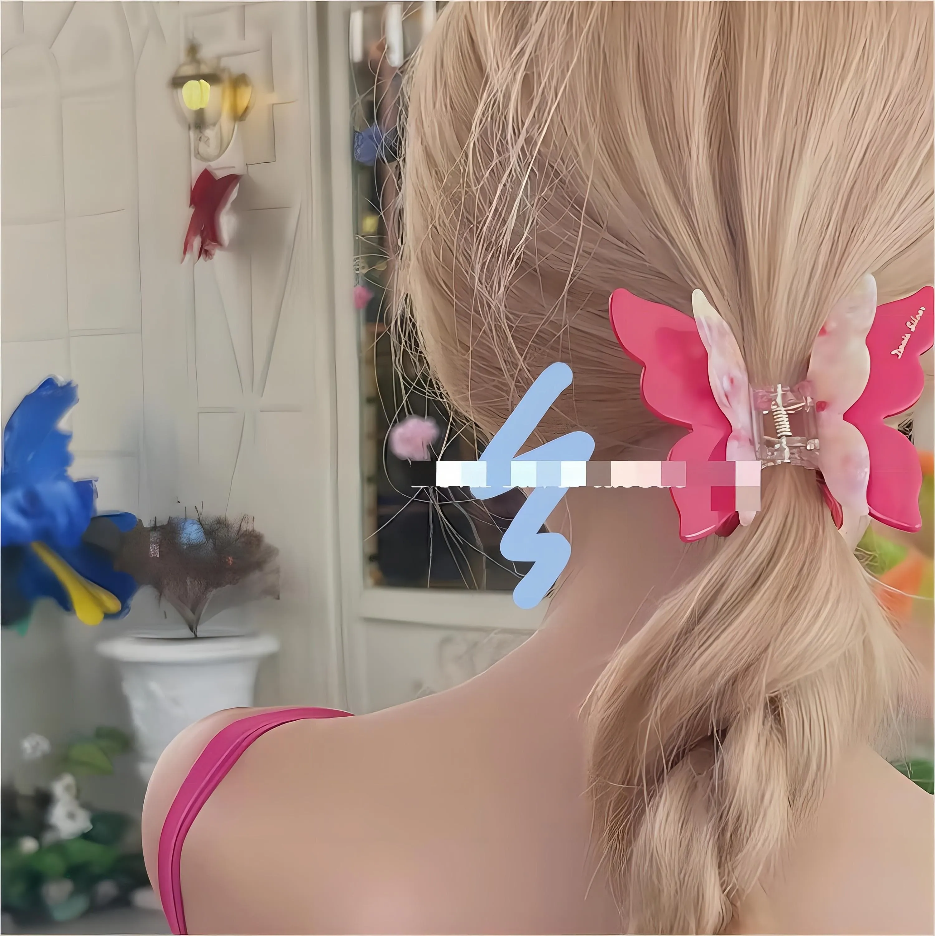 Colorful Butterfly Chignon Claw Clip Hair Clip