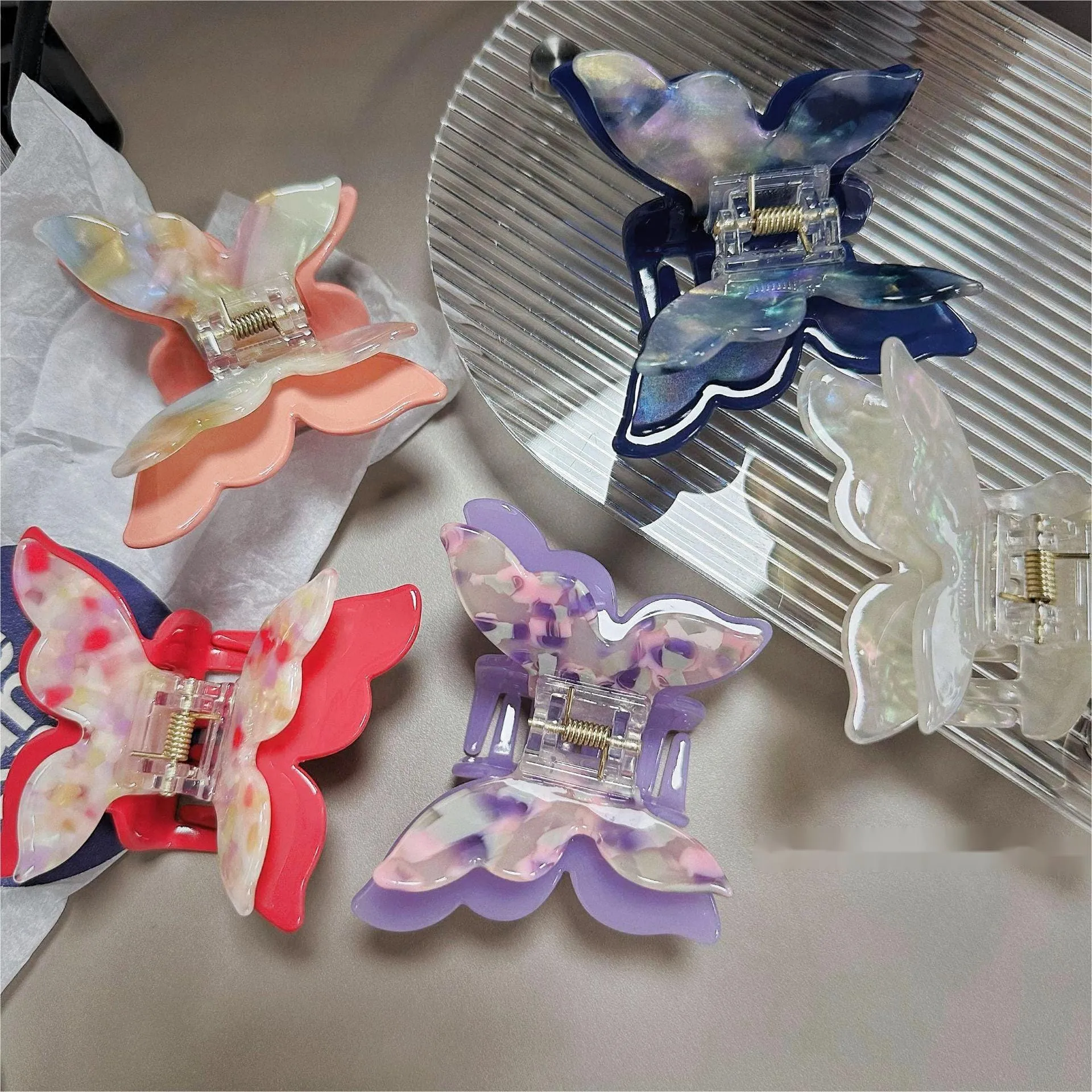 Colorful Butterfly Chignon Claw Clip Hair Clip