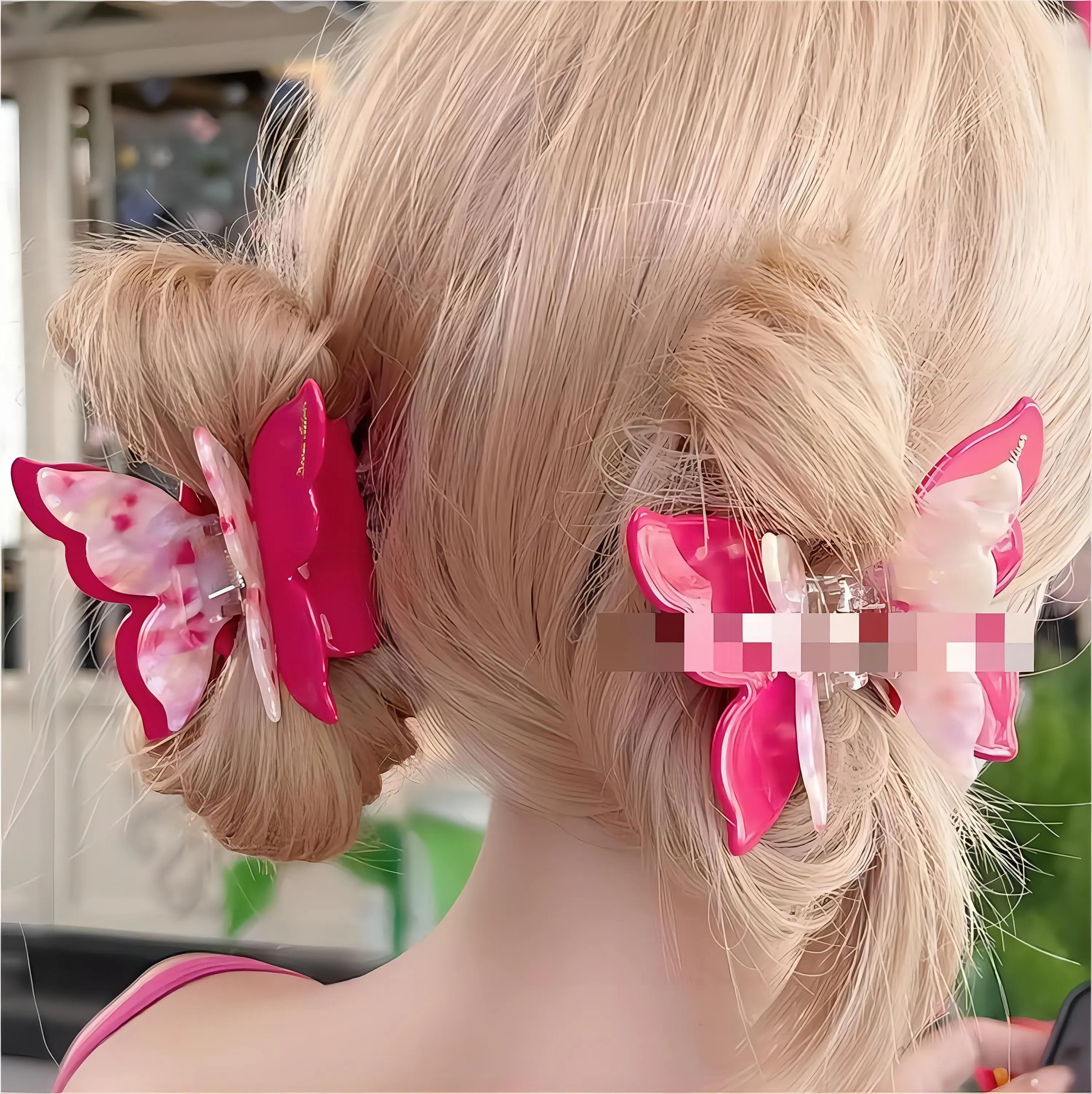 Colorful Butterfly Chignon Claw Clip Hair Clip