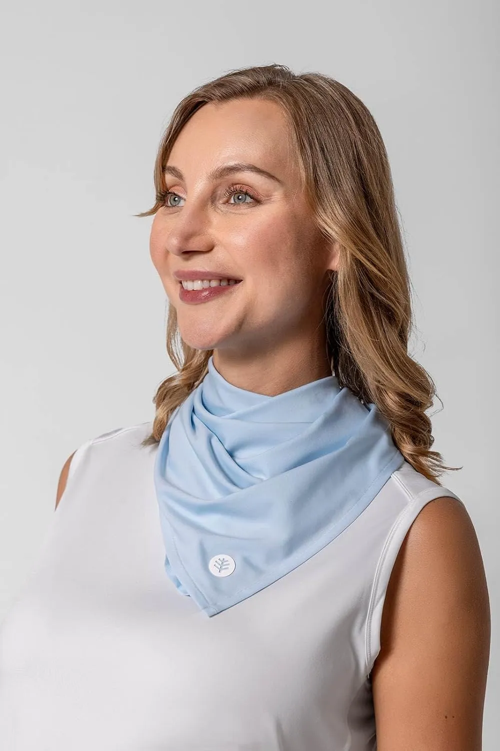 Coolibar UPF 50  Unisex Virasana Performance Sun Bandana, Sleek Grey, One Size, Solid - Sun Protective