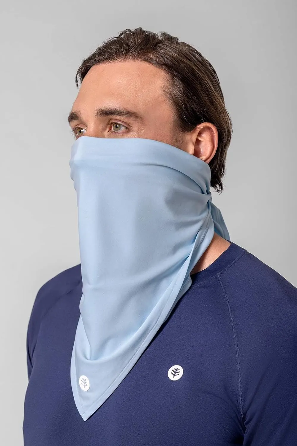 Coolibar UPF 50  Unisex Virasana Performance Sun Bandana, Sleek Grey, One Size, Solid - Sun Protective