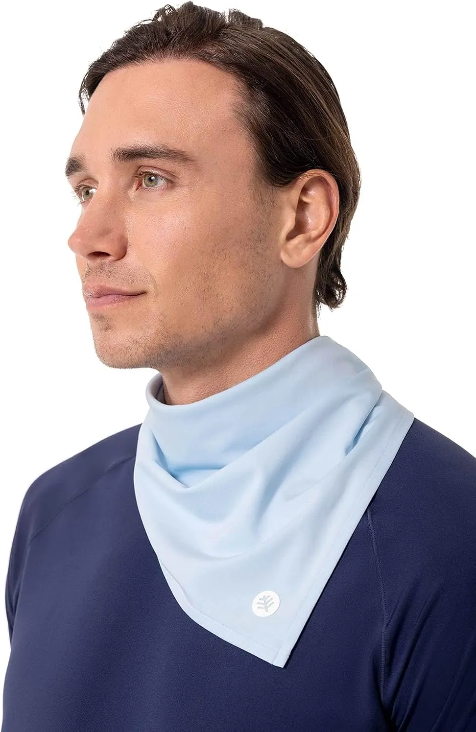 Coolibar UPF 50  Unisex Virasana Performance Sun Bandana, Sleek Grey, One Size, Solid - Sun Protective