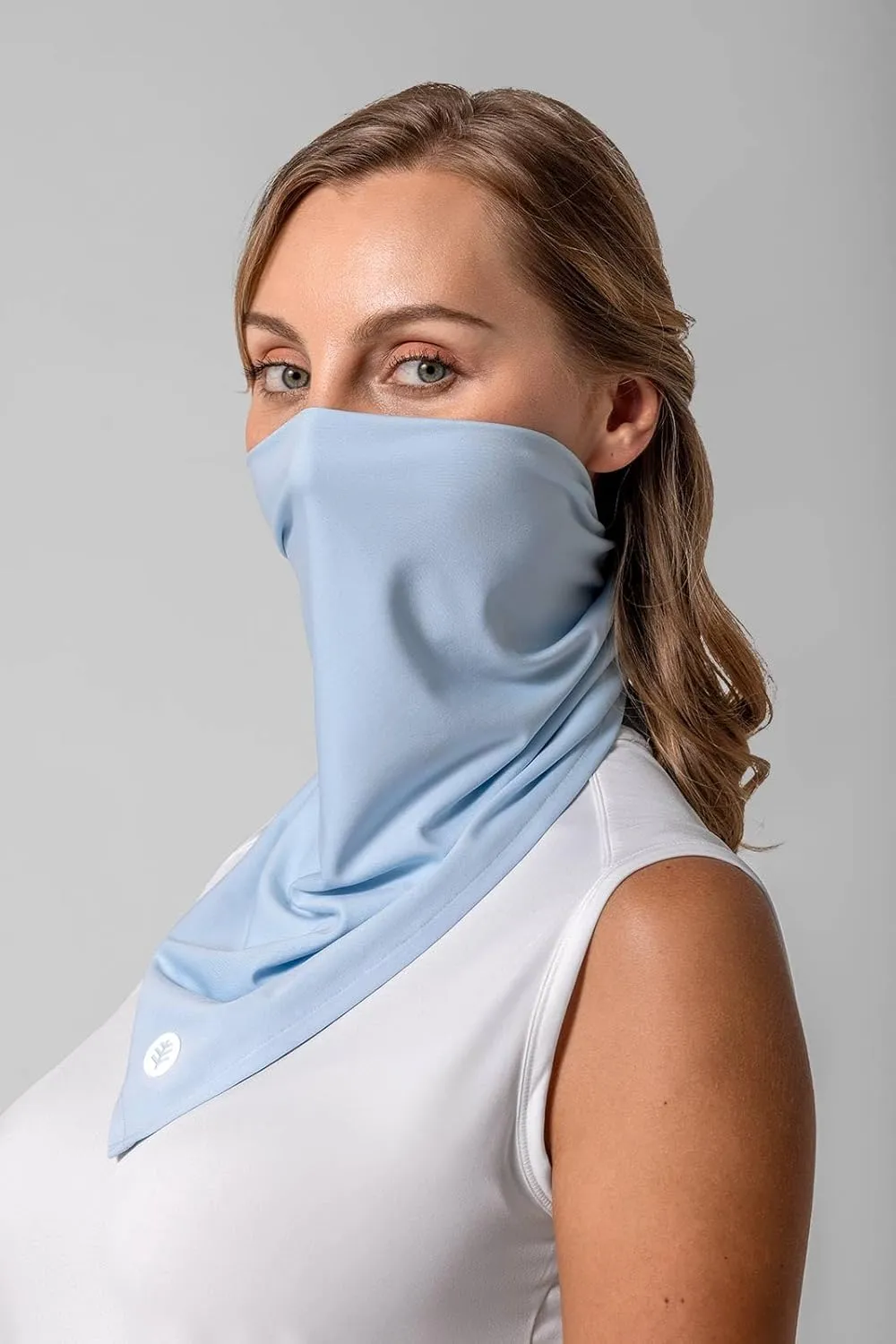 Coolibar UPF 50  Unisex Virasana Performance Sun Bandana, Sleek Grey, One Size, Solid - Sun Protective