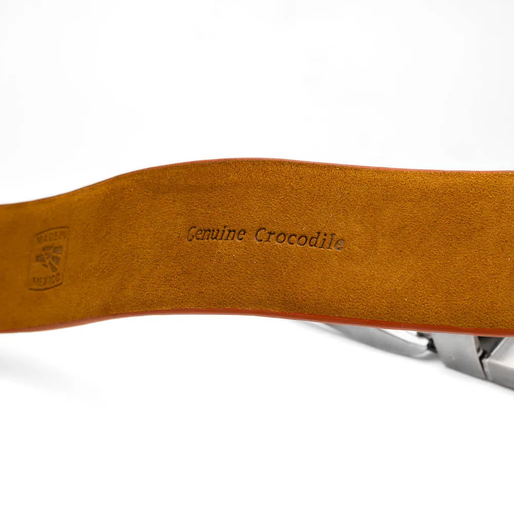 Crocodile Belt 100 - Brandy