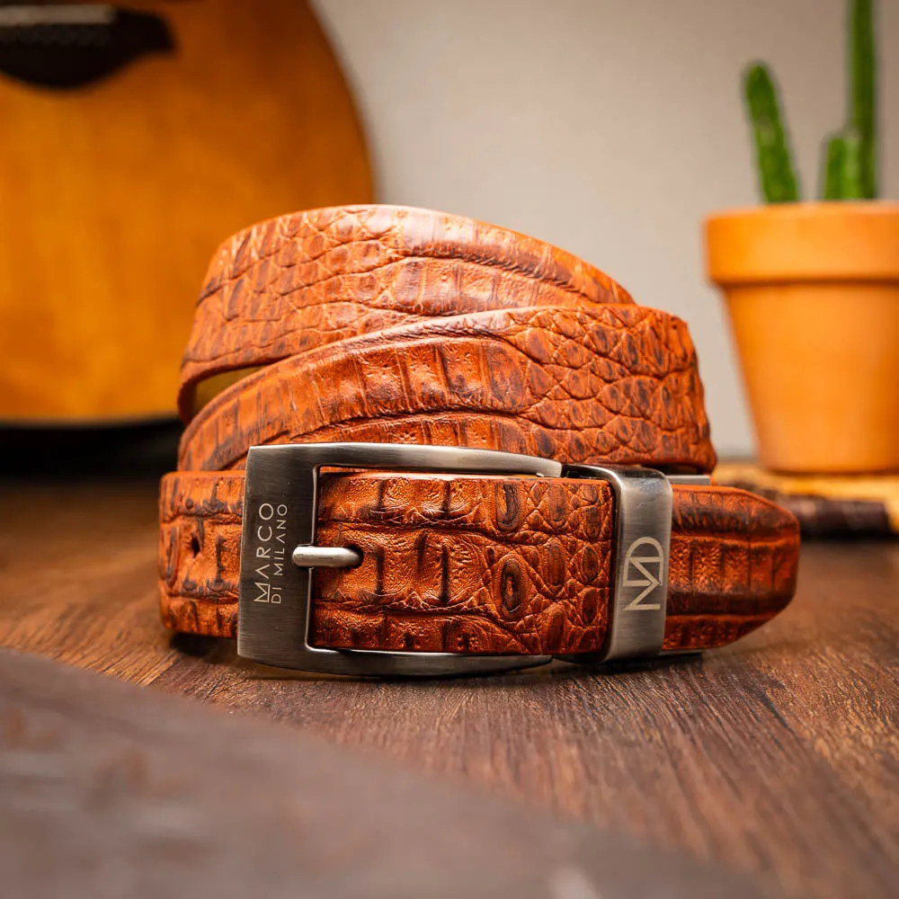 Crocodile Belt 100 - Brandy
