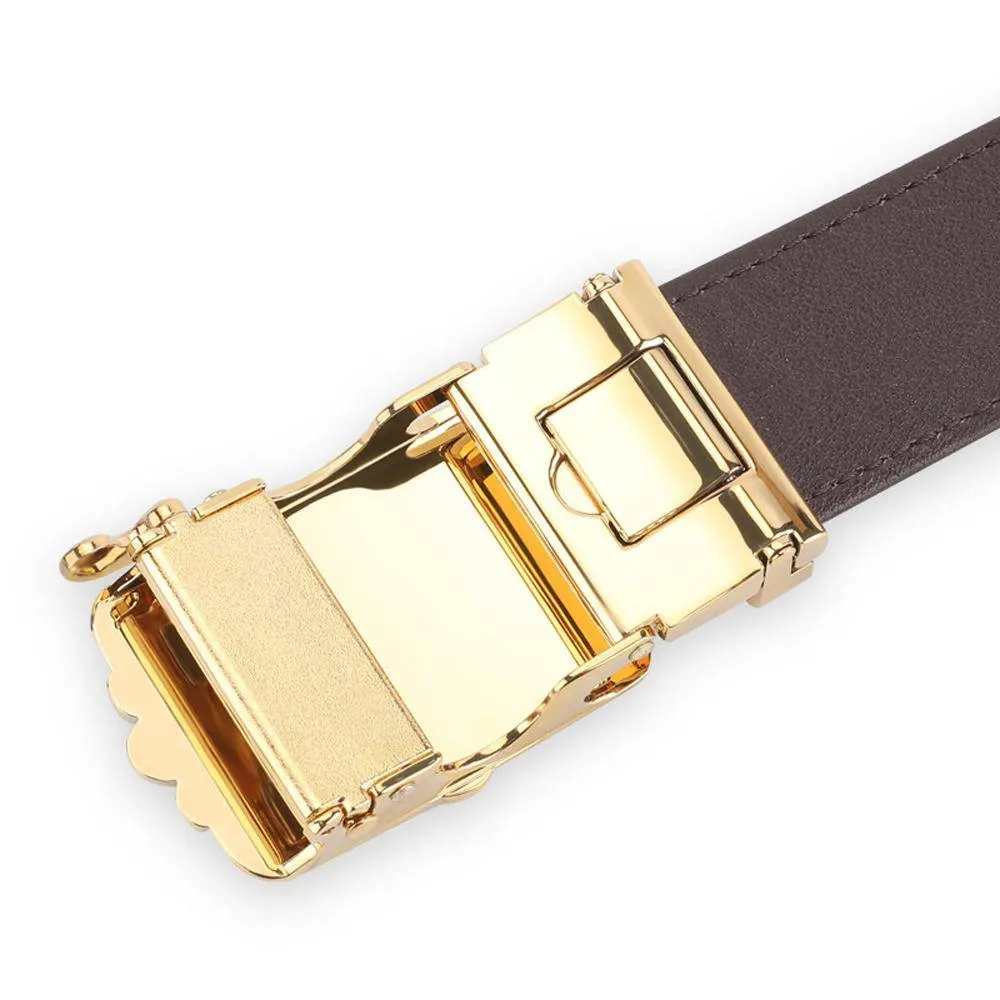 Crocodile Skin Leather Belt With Stone 4260