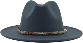 Dcvmvmn Men Wide Brim Caps Female Male Hat Jazz Cap Winter Panama Hat Fedoras Hat