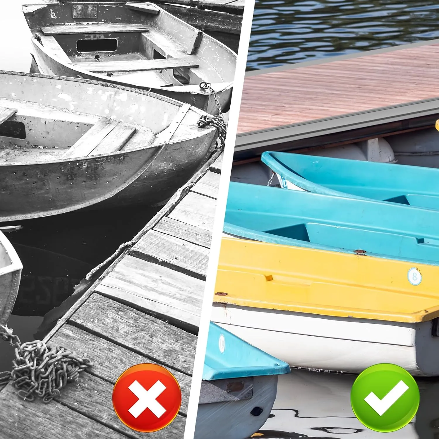 Dock Bumpers Full Face Edge PVC Profile Guard with Adhesive Backing Dock Bumpers Fender for Straight Edge and Side Full Protection for Protecting Large Boat
