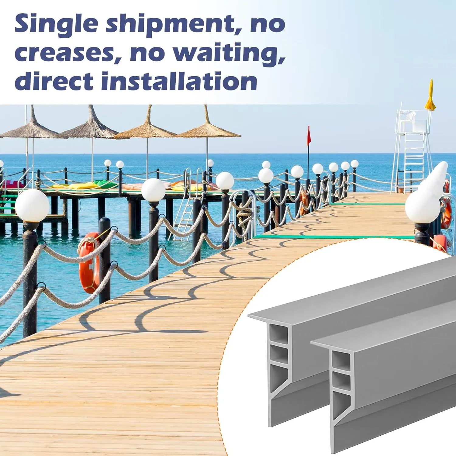 Dock Bumpers Full Face Edge PVC Profile Guard with Adhesive Backing Dock Bumpers Fender for Straight Edge and Side Full Protection for Protecting Large Boat