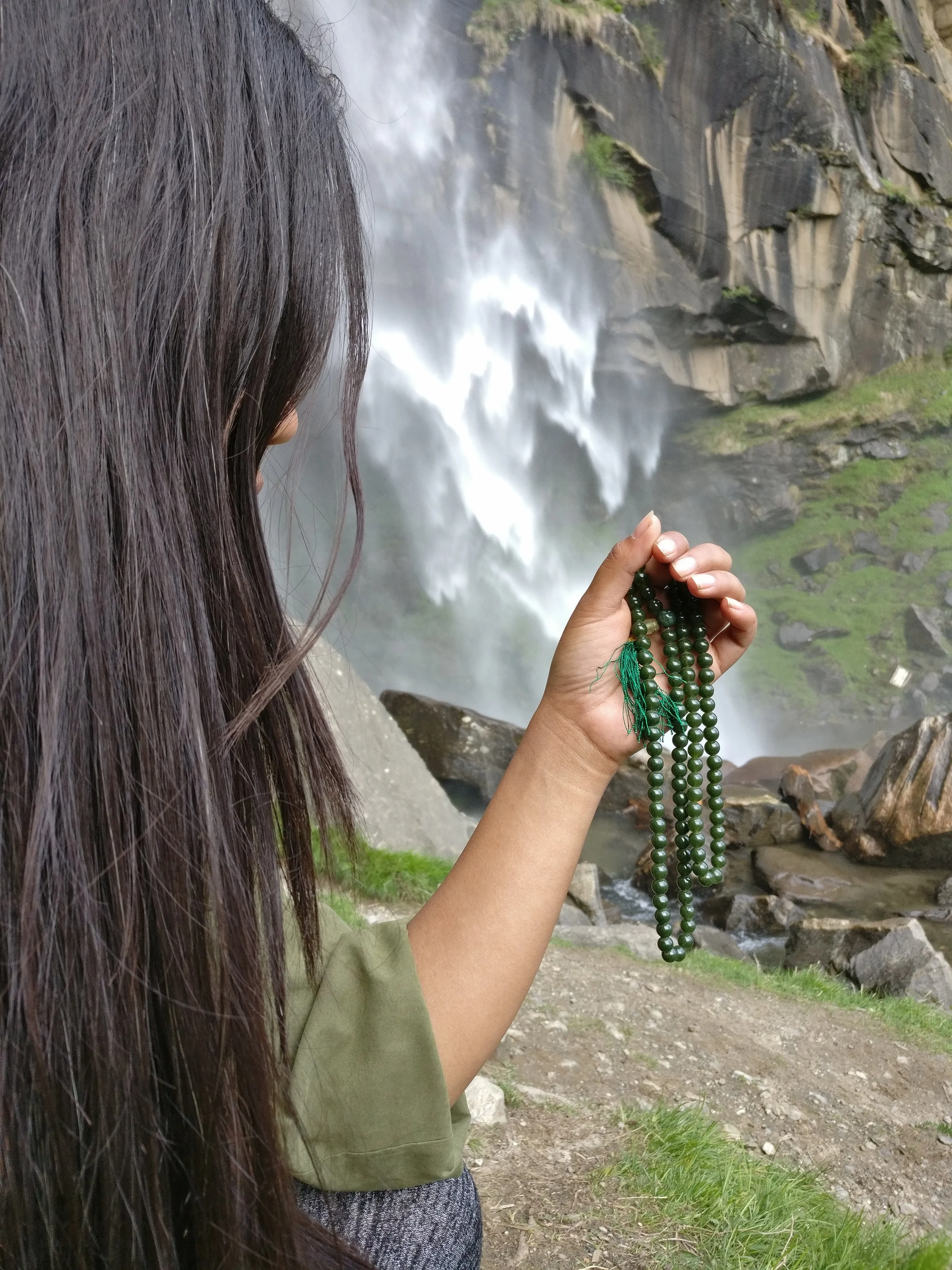 Emerald Green gemstone 108 prayer beads