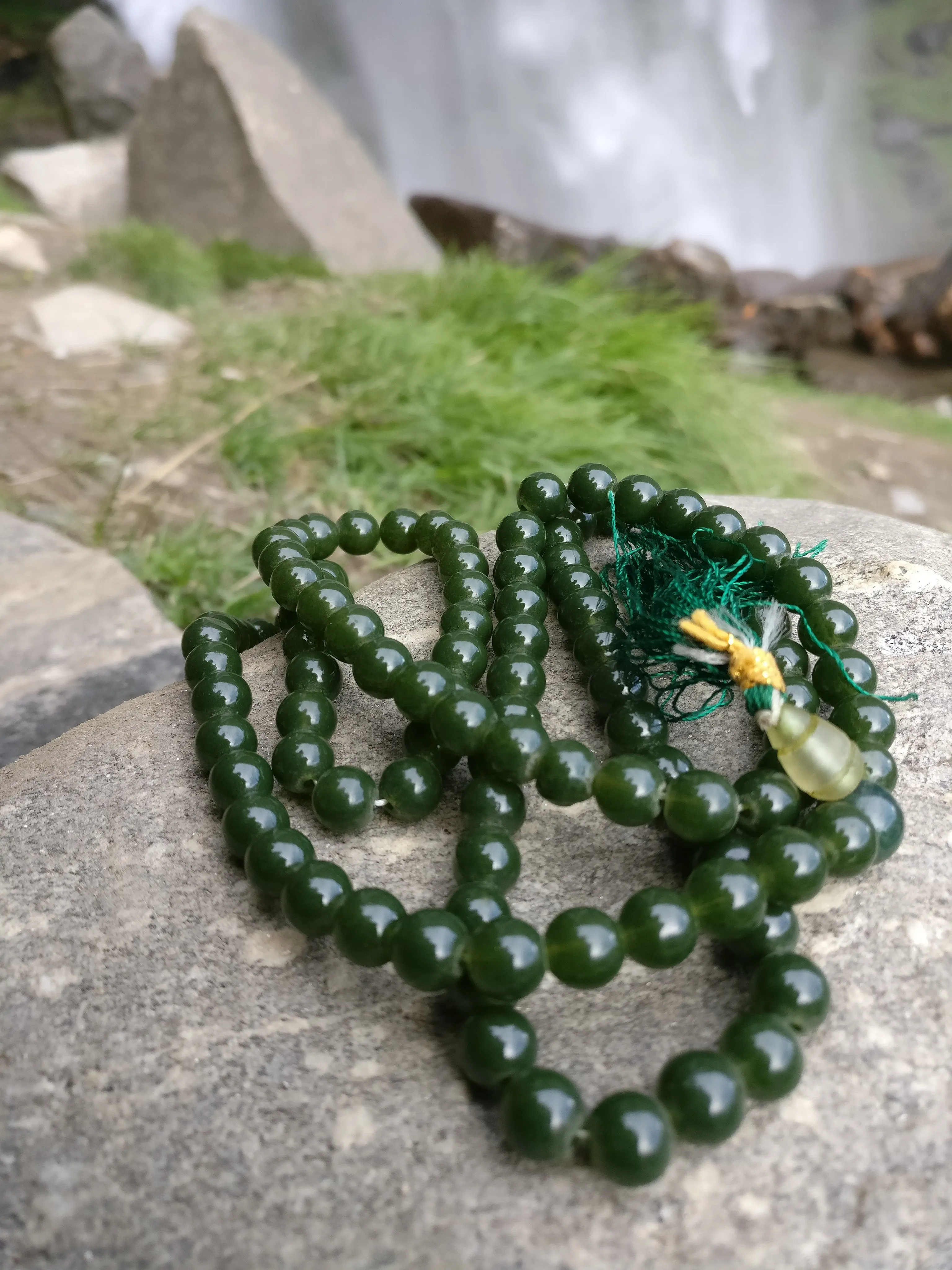 Emerald Green gemstone 108 prayer beads