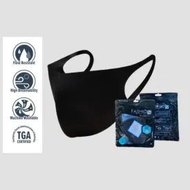 Face Mask Composite Cotton Reusable Black