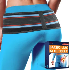 FEATOL Sacroiliac Belt for Sciatica Pain Relief - Immeidate Relief from Sciatic, Pelvic, Trochanter, Hip, Lower Back, Leg and Sacral Nerve Pain - SI Belt for Women and Men - Large