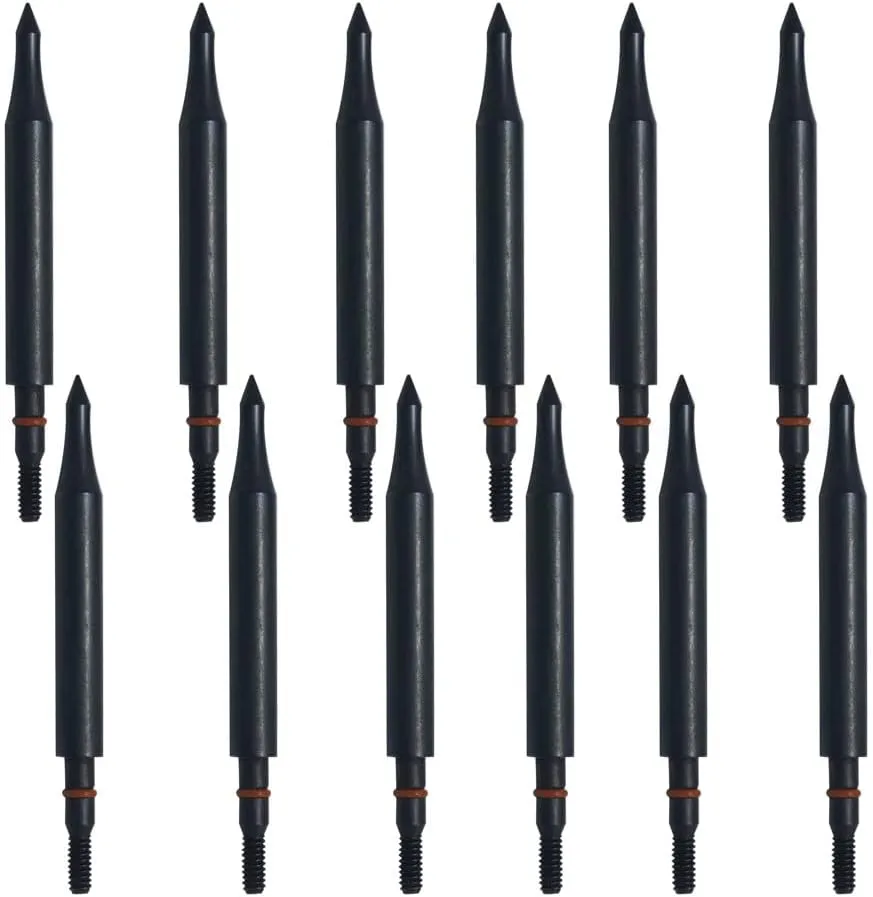 Field Points arrowheads 100/125/150/200/300 Grains Archery Field Points, Steel Screw in Archery Field Tips and Broadheads (1 Dozen 12 PCS)
