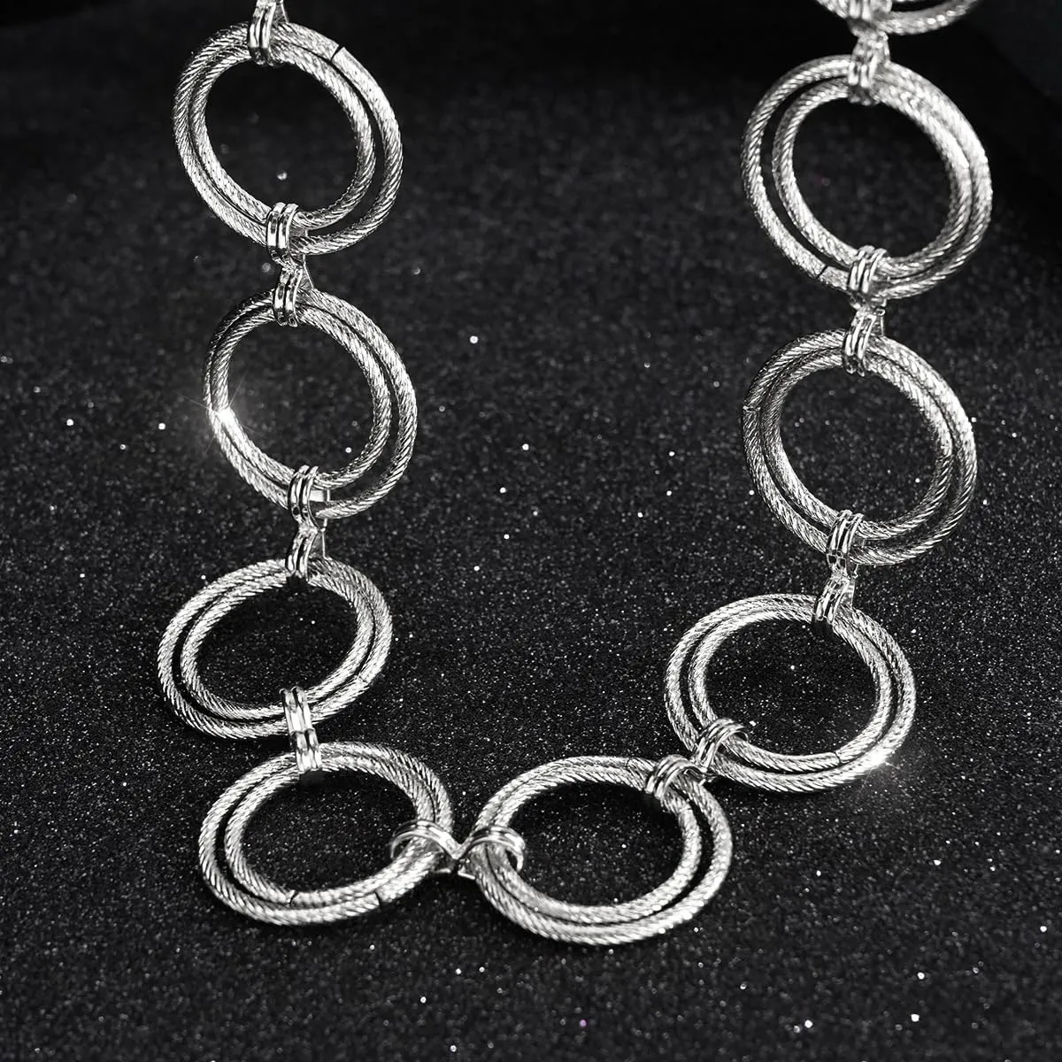Glamorstar O-Ring Chain Belt Waist Chain Belts for Women Dresses
