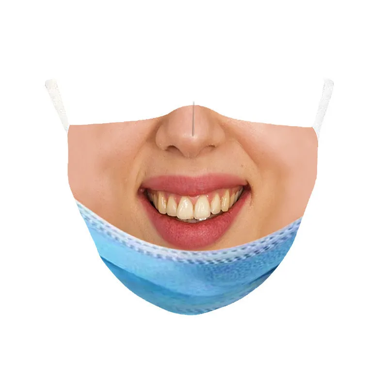 Halloween Simulation Face Mask Funny Printing Party Mask