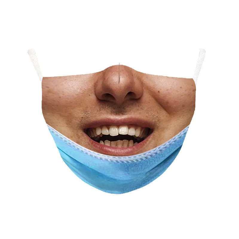Halloween Simulation Face Mask Funny Printing Party Mask