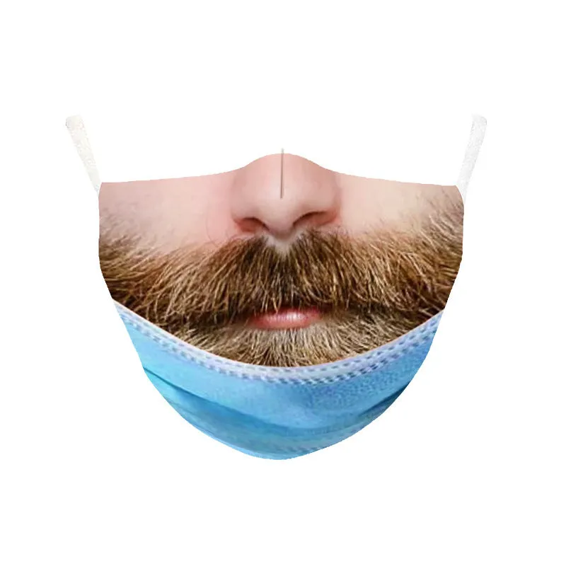 Halloween Simulation Face Mask Funny Printing Party Mask