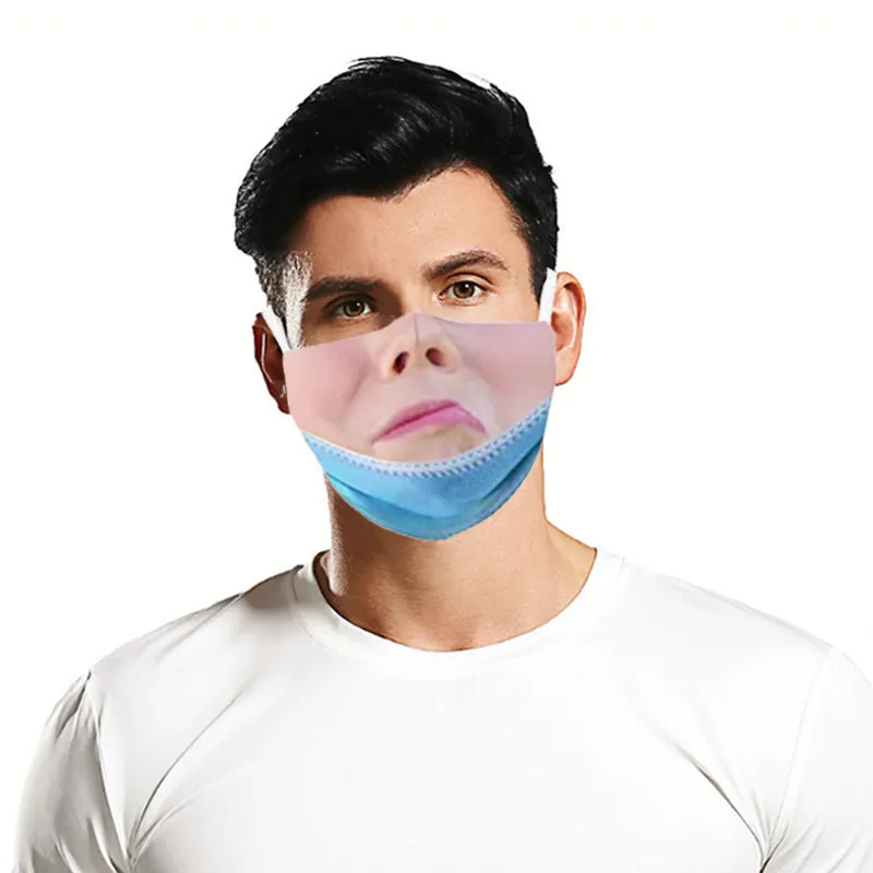 Halloween Simulation Face Mask Funny Printing Party Mask
