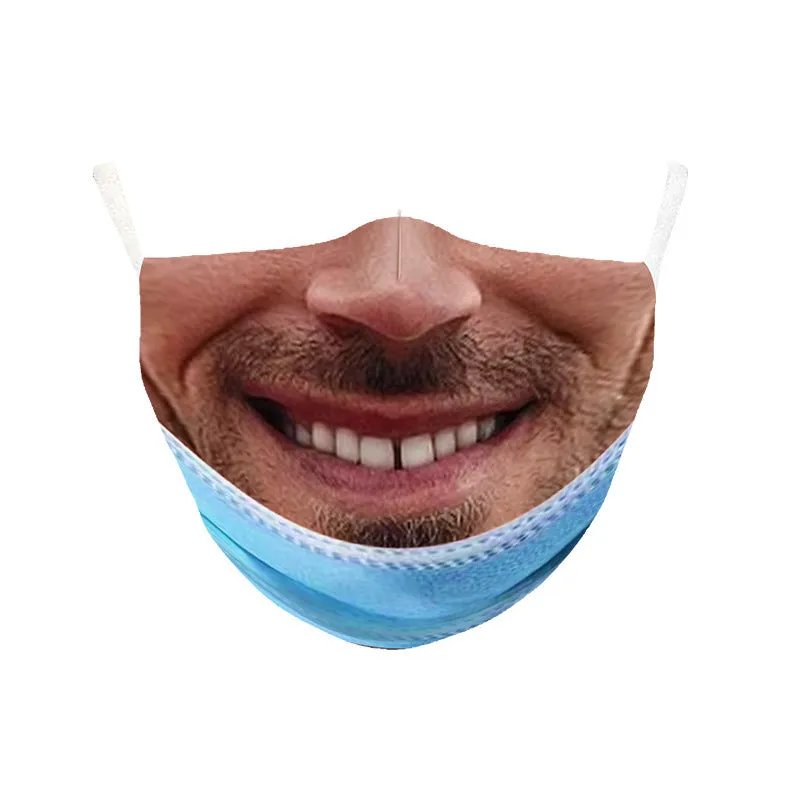 Halloween Simulation Face Mask Funny Printing Party Mask