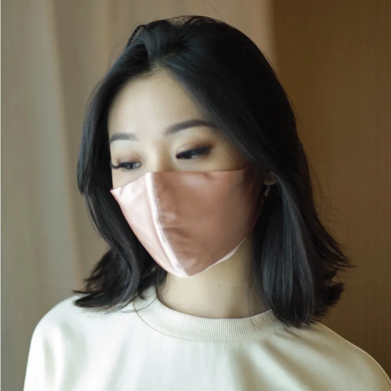 Ice-Cream 100% Organic Mulberry Silk Face Mask | Rum (Without Filter Pocket)